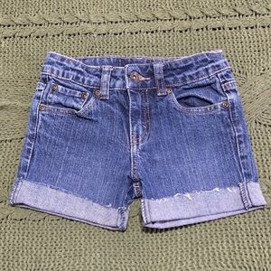 Faded Glory Girls Denim Jean Shorts Custom Painted American Flag